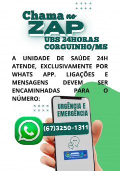 Whats App da Unidade de Saúde 24 horas