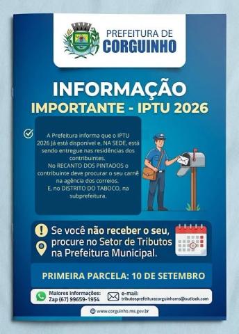 Chegou seu carnê do IPTU 2026